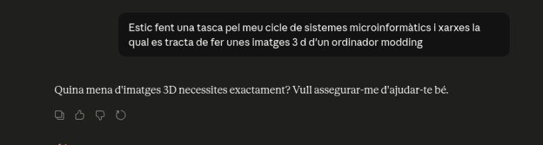 Simulació 3D de les configuracions